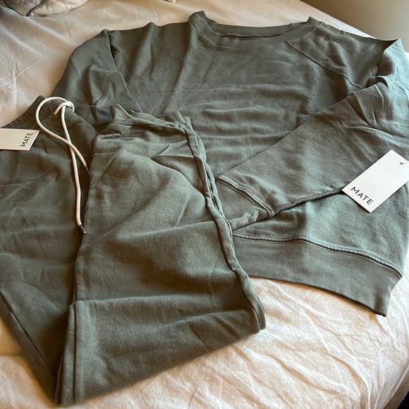 MATE the Label Pants - Large Matethelabel sweatshirt and sweatpants in sage green